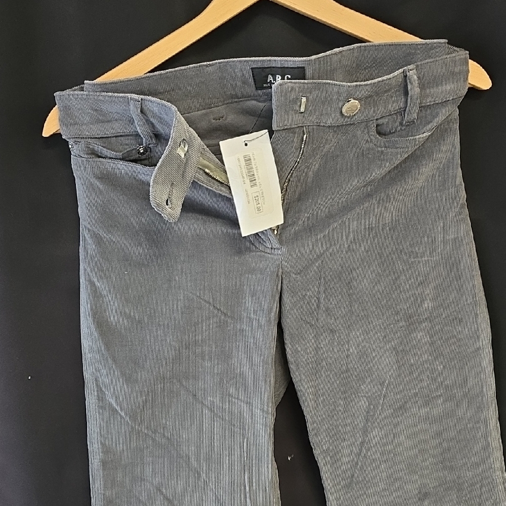 A.P.C. Gray Corduroy Men's Pants